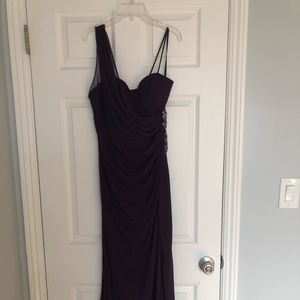 Xscape halter purple gown.